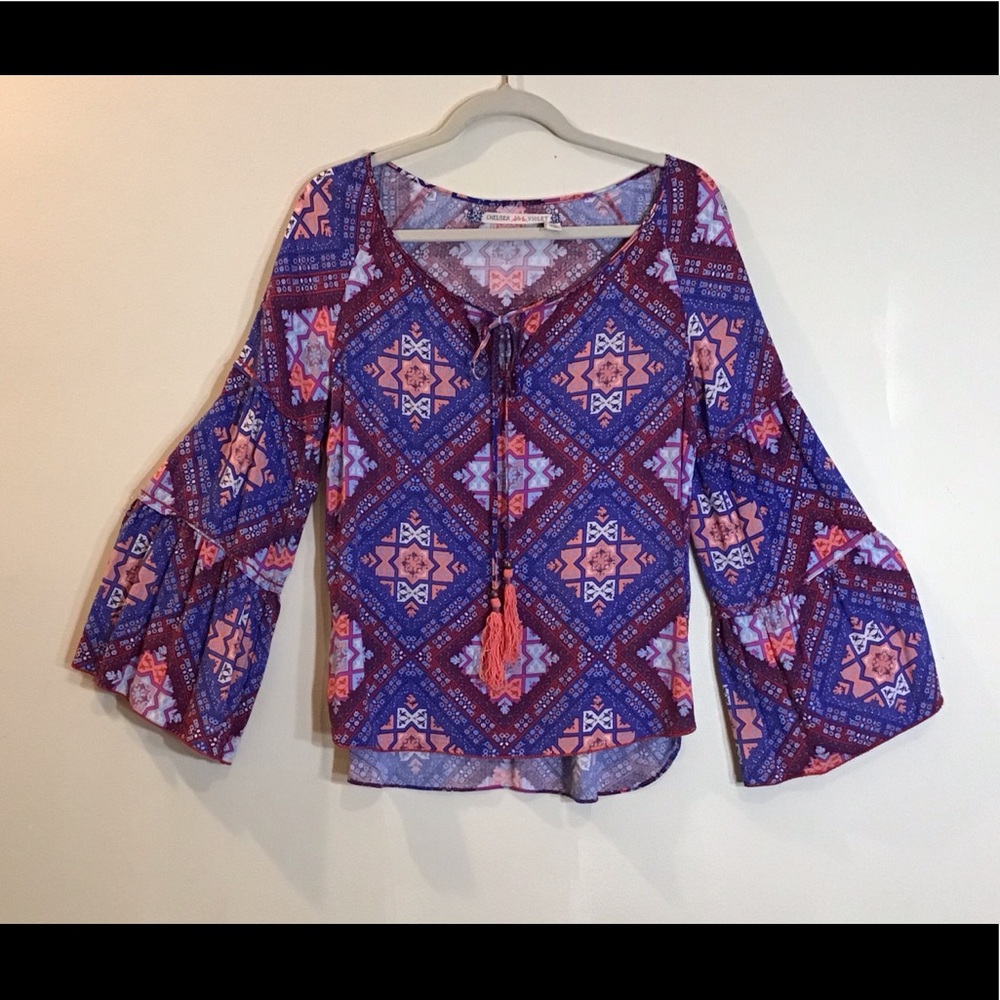 Flare Sleeve Blouse